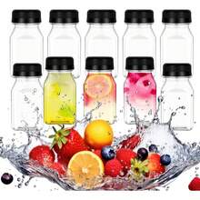 1 chai/10 chai nước ép trong suốt, chai nước rỗng 113ml có nắp đen, chai nước tái sử dụng, hộp đựng đồ uống trong suốt thích hợp cho nước ép, sinh tố, đồ uống. - Mũ lưỡi trai màu trắng - Xem 5