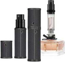 Muilsae AB10GR Leatherette Refillable Perfume Atomiser 5ml, Bottom Fill Perfume Bottle, Portable And Leak-Proof Suitable For Women And Men (Deep Grey) - 顏色F - 查看 1