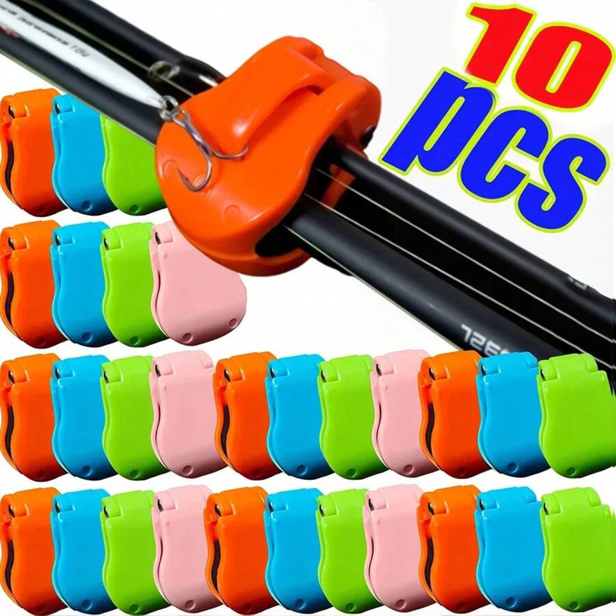 Soporte Universal Multifuncional para Cañas de Pescar ABS, Fijación para Cañas de Mar y Señuelos, Transporte y Almacenamiento Antideslizante, 4.5x3x3cm 260311 - Azul - 5 piezas - Ver 1