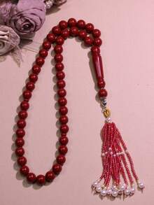 1 mặt dây chuyền tua rua ngọc trai nhỏ mới, 45 hạt tràng hạt Ramadan 10mm, chuỗi tràng hạt đọc kinh Ramadan hàng ngày, quà tặng Ramadan, phụ kiện tôn giáo unisex - Nhiều màu - Xem 6