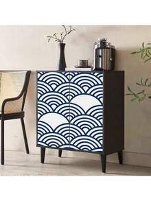 1 Cuộn Giấy Dán Tường Nghệ Thuật Hình Học Hiện Đại Phong Cách Bohemian, Chống Thấm Nước, Dễ Lắp Đặt, Có Thể Tháo Gỡ, Dùng Cho Khách Sàng, Phòng Khách, Tủ, Bàn Trang Trí, Giấy Dán Tường Tự Làm, Kích Thước 45CM*100/300/500CM - màu xanh da trời - Xem 8