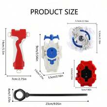 BURST Generation Unprinted Series Collection, Includes 4 Assembled Metal Beyblades + 2 Launchers + Grip + Stadium, Battle Set - Multicolor - View 5