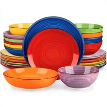 Set da pranzo - 24 pz - Blu (per 6 persone)-Rotondo - Visualizzare 2
