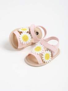 Cute Open Toe Sandals Suitable For Girls & Toddlers, Breathable Lightweight Non-Slip For Indoor & Outdoor Wear, Spring/Summer - Pink - View 5