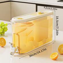 1pc Transparent Plastic Kettle With Faucet&Filter, Large Capacity Refrigerator Cold Water Kettle, DIY Fruit Tea, Beverage Container, Reusable Teapot, Suitable For Drinking Utensils In Homes, Kitchens, Offices,Camping - Multicolor - View 14
