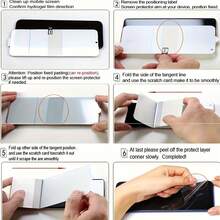 NNBILI 2pcs Full Coverage Hydrogel Screen Protector For IPhone 17 16 15 14 11 12 13 Pro Max 15 14 Plus 17 Air 16e 17e, Applicable For IPhone 13 12 Mini - Clear - View 8
