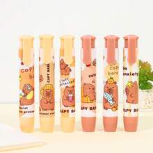 1 cái/3 cái tẩy hình chuột lang nước hoạt hình, tẩy bút chì có thể thu vào, tẩy hình bóng bay bằng bìa cứng dễ thương, thích hợp cho trường học và văn phòng phẩm, đồ dùng mỹ thuật và văn phòng phẩm, đồ dùng cần thiết cho năm học mới, hình bầu dục bằng nhựa PVC, quà tặng năm học mới - kapibala - Xem 7