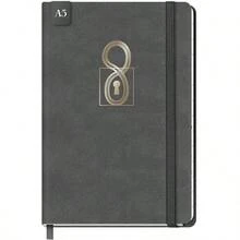 Notebooks, Dark Grey, Password, 8 Shaped Lock Adults World Book Day - Default - View 8