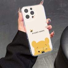 Ốp điện thoại silicon trong suốt unisex với thiết kế Winnie the Pooh của Disney - hoạt hình, thoải mái khi chạm vào, dễ thương, chủ đề ong, thời trang, cao cấp, phong cách truyện tranh - tương thích với các dòng điện thoại iPhone 17/17 Pro/17 Pro Max/16/15/14/13/12 PRO & PRO Max. - Trong sáng - Xem 7