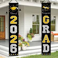 2026 Graduation Decorations Congratulations On Graduation Porch Banner Suitable For Any School Or Grade 2026 Graduation Party Decorations - 180*30cm(70.87*11.81in) - View 6