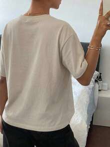 Summer Off-Shoulder T-Shirt - Green - View 6