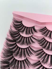 7 Pairs Set "25mm Natural Eyelash" | Daily Date Killer, Fluffy And Curly Super Charming - View 6