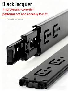 1 Pair Heavy Duty Noiseless Drawer Slides, Full Extension Ball Bearing Side Mount Drawer Tracks, Multi Size 8 10 12 14 16 18 20 Inch For Kitchen Cabinet - A - View 8