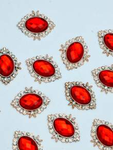 50pcs Mixed Color Oval Crystal Stones & Faux Pearl Decor, DIY Jewelry Making Supplies For Home Textile & Apparel - Large Oval Pearl - View 9