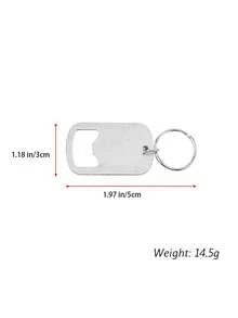1 pieza Llavero abridor de botellas personalizado con texto, abridor de botellas de cerveza portátil, regalo para amantes de la cerveza, bar, camping, fiesta - Multicolor - Ver 5