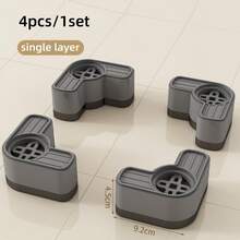 4 piezas Elevador de pedestal para lavadora, almohadillas ajustables en altura y amortiguadoras de golpes para lavadora y refrigerador - Multicolor - Ver 13