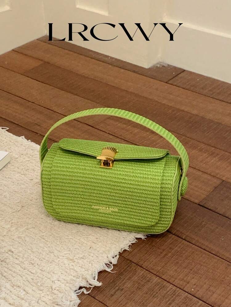 Women's Fashion Box-Shaped Crossbody Bag, Elegant Minimalist, Versatile & Spacious - Green - View 4