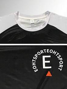 1 pieza Camiseta de manga corta de fitness de verano para hombres, ropa deportiva para gimnasio, baloncesto, entrenamiento y running - Negro - Ver 5