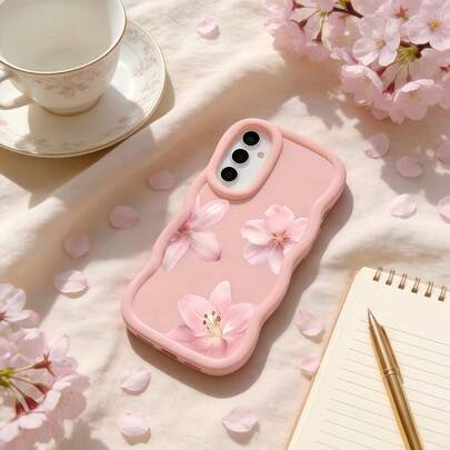 1 chiếc ốp lưng điện thoại bằng TPU mềm dẻo màu Macaron Dopamine, kiểu dáng lượn sóng, in 3 bông hoa dễ thương, tương thích với Galaxy A03 A04 A05 A06 A11 A12 A13 A14 A15 A16 A20S A21S A22 A23 A24 A25 A26 A31 A32 A33 A34 A35 A36 A50 A51 A52 A53 A54 A55 A56 A73 S20FE S21FE S22 S22U S23 S23+ S23U S23FE S24 S24+ S24U S25 S25+ S25U/ Note 11 Note 12 Note 13 Note 14 //SMART/HONOR/Y7 Y9/ C53 C55