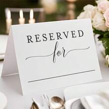 5/10/20 piezas Tarjetas de asiento reservado para boda, adecuadas para decoración de mesa de banquete de familia, compromiso y boda, decoración de boda, suministros de boda, fiesta, restaurante - Multicolor - Ver 9