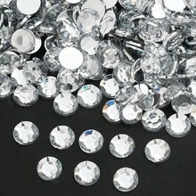 Classic Silvery Rhinestone Flatback Beads 3-12mm Mixed Size DIY Rhinestones Faceted Crystal Gem Patch For Art Clothing DIY, Sew On Glitter - Silver - View 16