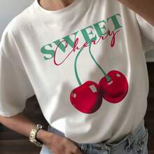 Printed T-Shirt For Men And Women - 白色 - 查看 1