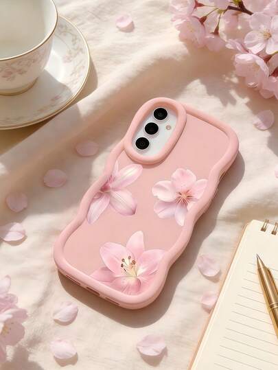 1 chiếc ốp lưng điện thoại bằng TPU mềm dẻo màu Macaron Dopamine, kiểu dáng lượn sóng, in 3 bông hoa dễ thương, tương thích với Galaxy A03 A04 A05 A06 A11 A12 A13 A14 A15 A16 A20S A21S A22 A23 A24 A25 A26 A31 A32 A33 A34 A35 A36 A50 A51 A52 A53 A54 A55 A56 A73 S20FE S21FE S22 S22U S23 S23+ S23U S23FE S24 S24+ S24U S25 S25+ S25U/ Note 11 Note 12 Note 13 Note 14 //SMART/HONOR/Y7 Y9/ C53 C55