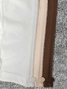 3 piezas Chaqueta casual con cremallera para mujer, blanco, café, albaricoque, ajuste delgado de manga larga y peso ligero, adecuada para deportes al aire libre, viajes, regalo - Multicolor 6 - Ver 6