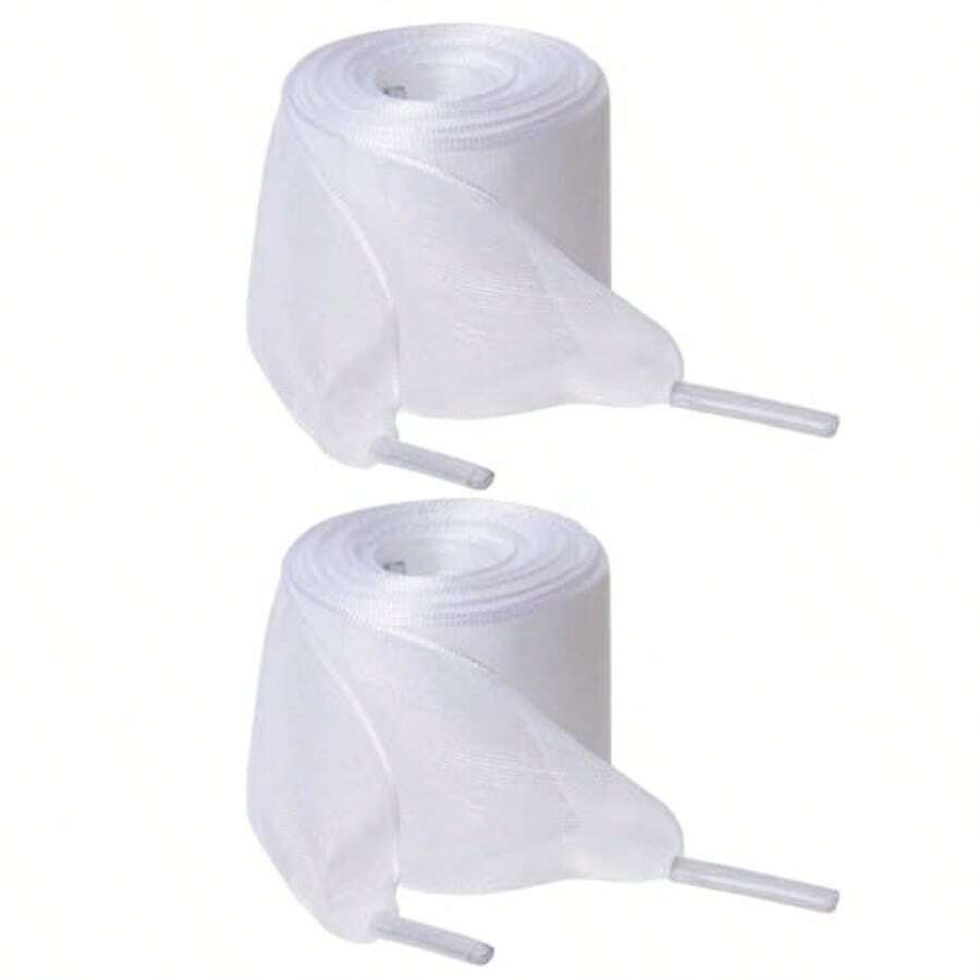 Sneakers Skate Shoes Boots Sport Shoes; Flat Snow Yarn; White; 47-Inch Extra-Long Durable Fashion Laces - 白色 - 查看 1