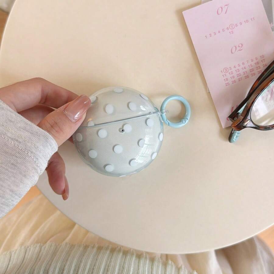 Galaxy Buds3 Pro 保护壳，软壳点状图案透明蓝色背景