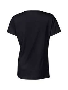 Camiseta de manga corta con cuello redondo y estampado de atardecer sobre el agua, top casual de primavera y verano, ropa de verano para mujer, blusas de mujer, tallas S-3XL - Negro - Ver 2