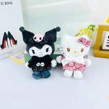 1 pieza Muñeco de peluche Sanrio - Kuromi, My Melody, Hello Kitty, Cinnamoroll Juguetes de peluche suaves para niños, Peluches de personajes de dibujos animados lindos, Regalo de cumpleaños, Decoración de habitación, Juguetes de peluche coleccionables - Multicolor - Ver 8
