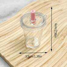 10pcs Mini Coffee Cup Keychain Set: Plastic Mini Coffee Cups With Lids, Suitable For Decorating Mini Houses And Making Ice Cream, Frappuccino Themed Furniture; Lids Can Be Opened - Multicolor - View 13
