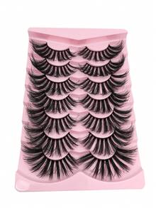 7 Pairs Set "25mm Natural Eyelash" | Daily Date Killer, Fluffy And Curly Super Charming - View 3