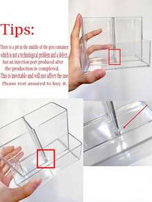 1 pieza Soporte de bolígrafos de acrílico transparente de 3 compartimentos, caja de almacenamiento multifuncional de moda minimalista, soporte de bolígrafos de acrílico transparente de múltiples compartimentos, caja de almacenamiento de escritorio, organizador de artículos de papelería dividido en varias capas, soporte para brochas de maquillaje, caja de almacenamiento de suministros de oficina, organizador de suministros de aprendizaje para estudiantes, estante de almacenamiento de artículos diversos de escritorio, organizador de almacenamiento transparente de gran capacidad, estante de almacenamiento de escritorio de oficina moderno minimalista, caja de almacenamiento de tocador - 1 - Ver 6