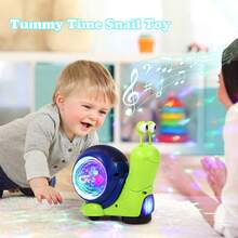 Juguete de caracol de cangrejo para gatear para bebé, juguete para caminar, tiempo de barriga, baile, juguetes educativos interactivos para edades tempranas, regalos para niños pequeños - Cangrejo naranja - Ver 6