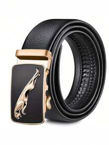 Men'S Belt Metal Automatic Buckle High Quality Business Work Belt Paired With Jeans Cheap Belt, Gift For Father And Boyfriend - 彩色 - 查看 11
