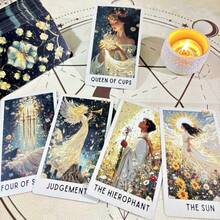 Bộ bài Tarot 78 lá chủ đề Tiên nữ - Bộ bài Tarot chủ đề hoa cổ điển, quà tặng bộ sưu tập bói toán - Nhiều màu - Xem 9