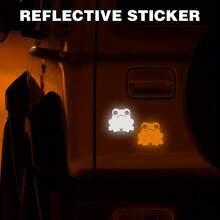 Frog Funny Waterproof Reflective Stickers - Durable PVC Material, Scratch-Resistant Decals, Suitable For Cars, Laptops, Trucks And Motorcycles | Cute Frog Design, Unique Gift Choice - 1 pcs - View 7