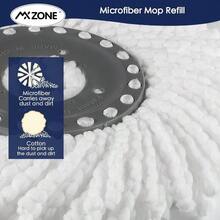 4 Premium Mop Heads Refills, Compatible Spin Magic Mop Fits 6.3 Standard Round Spin Mop Heads Microfiber, Inner Hole 2.5'' Only - Washable, White - 4 cái (Gói 1) - Xem 9