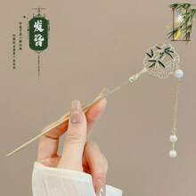 Pinza para el pelo de estilo chino elegante, palo para el pelo con borla, diseño Floral tradicional, accesorio de peinado, joyería para mujer, horquilla Hairneedl - 3 - Ver 10