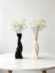 1pc Geometric Twisted Vase, Minimalist Yet Creative Geometric Rotating Vase, Suitable For Home, Living Room, Desk And Foyer Decor - Distortion - View 5
