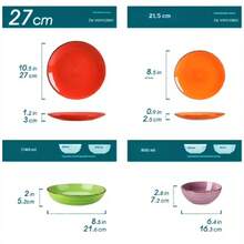 Set da pranzo - 24 pz - Blu (per 6 persone)-Rotondo - Visualizzare 3