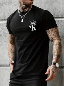 1 pieza de camiseta unisex de manga corta y cuello redondo, holgada, de 180 g, diseñada por artistas de Y2K en el estilo Bababask, hecha de 100% algodón puro.Son informales y versátiles, adecuados para ropa urbana, salidas diarias, campamentos, conciertos, eventos de hip-hop, rock y rap, y presentan diseños inspirados en celebridades.Ideal para festivales, otoño y uso durante todo el año. - Negro - Ver 7