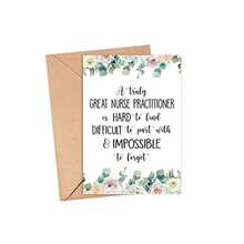 Nurse Practitioner Farewell Retirement Card - Premium Heavy Cardstock Blank Interior For Personal Message Includes Matching Envelope 5 X 7 Inch Elegant White Design With Subtle Medical Motif - Nurse 2 - View 1