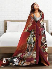 Florida State Merch Seminoles Throw Blanket Warm Blankets Breathable Air Conditioner Blanket For Car Classic Outdoor Blankets For Picnic For All Season - màu đen - Xem 4