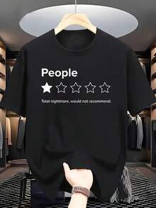 Camiseta Clásica de Cuello Redondo para Hombre, Diseño Simple y Versátil con Tejido Transpirable y Cómodo para Atuendos Casuales - Negro - Ver 7