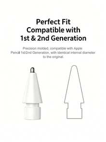 Eight Nibs Packed In A Transparent Box. Replacement Tip Compatible With Apple Pencil 1st/2nd Generation Stylus Nib Special Tip For IPad Stylus Capacitive Pen - White - View 2