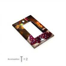 1pc Grape And Wine Print Switch Plate Cover - Autumn Harvest Themed Decorative Wall Plate, Fits 1-Gang/2-Gang Light Switches And Outlets, Durable Indoor/Outdoor Use, No Wiring Required, Kitchen Bathroom Bedroom Home Decor, Kitchen Wall Art | Vineyard Aesthetics | Vine Texture - A - View 13