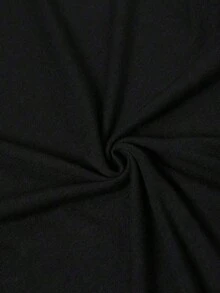 Camiseta Casual de Manga Corta con Cuello Redondo y Estampado de la Torre Eiffel de París para Mujer - Negro - Ver 5